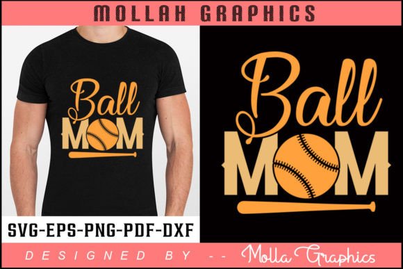 Ball Mom Typography Design Graphics and Print Templates Review