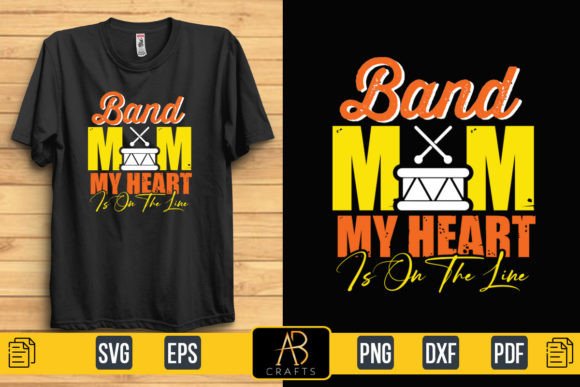Band Mom My Heart is on the Line Graphics and Print Templates Review