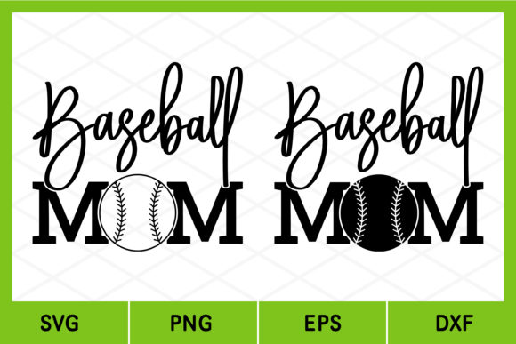 Baseball Mom, Baseball, Baseball Design Graphics and Print Templates