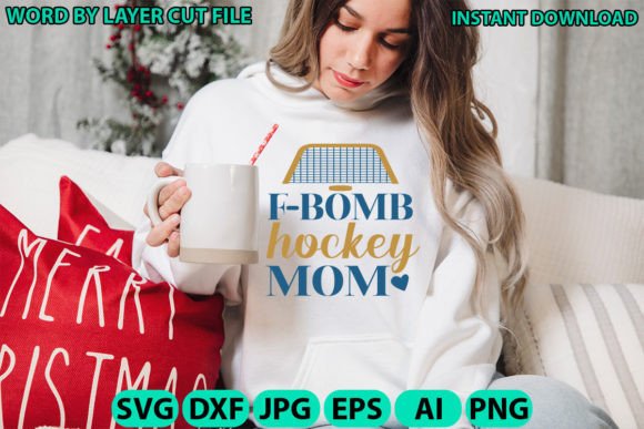 F-bomb Hockey Mom Cut File Graphics and T-Shirt Designs Review