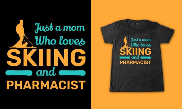 Pharmacist Profession Skiing Mom T Shirt Review